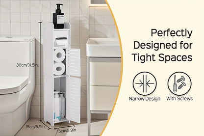 Narrow Slim Bathroom Cabinet for Organized Everyday Storage and Daily Home Use detail image - detail view 9