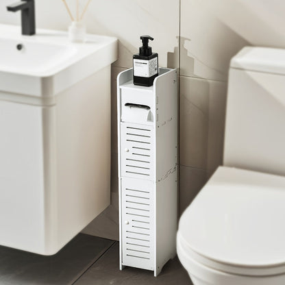 Bathroom Cabinet, Slim Bathroom Storage Cabinet PVC, Narrow Toilet Paper Holder Cabinet shown in the main product view