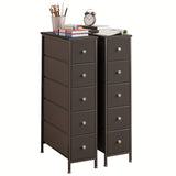 Black-5 Drawers-2pcs