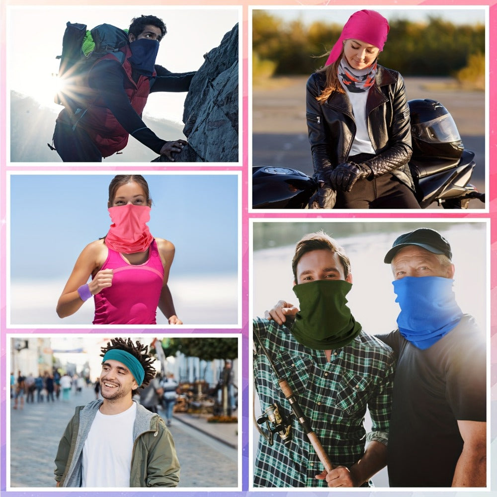 Neck Gaiter - Bulk 60 Pack Men Women Balaclava Face Mask Seamless Headwear Bandana Scarf - product detail view 3