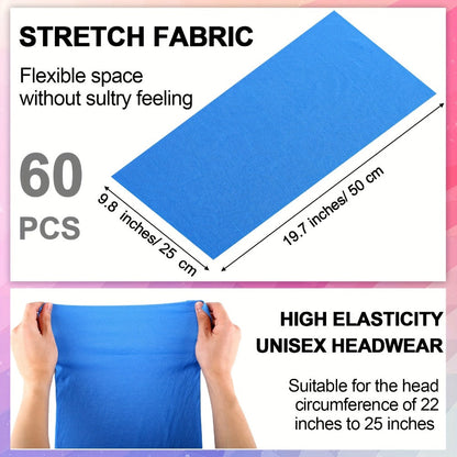 Neck Gaiter - Bulk 60 Pack Men Women Balaclava Face Mask Seamless Headwear Bandana Scarf - product detail view 5