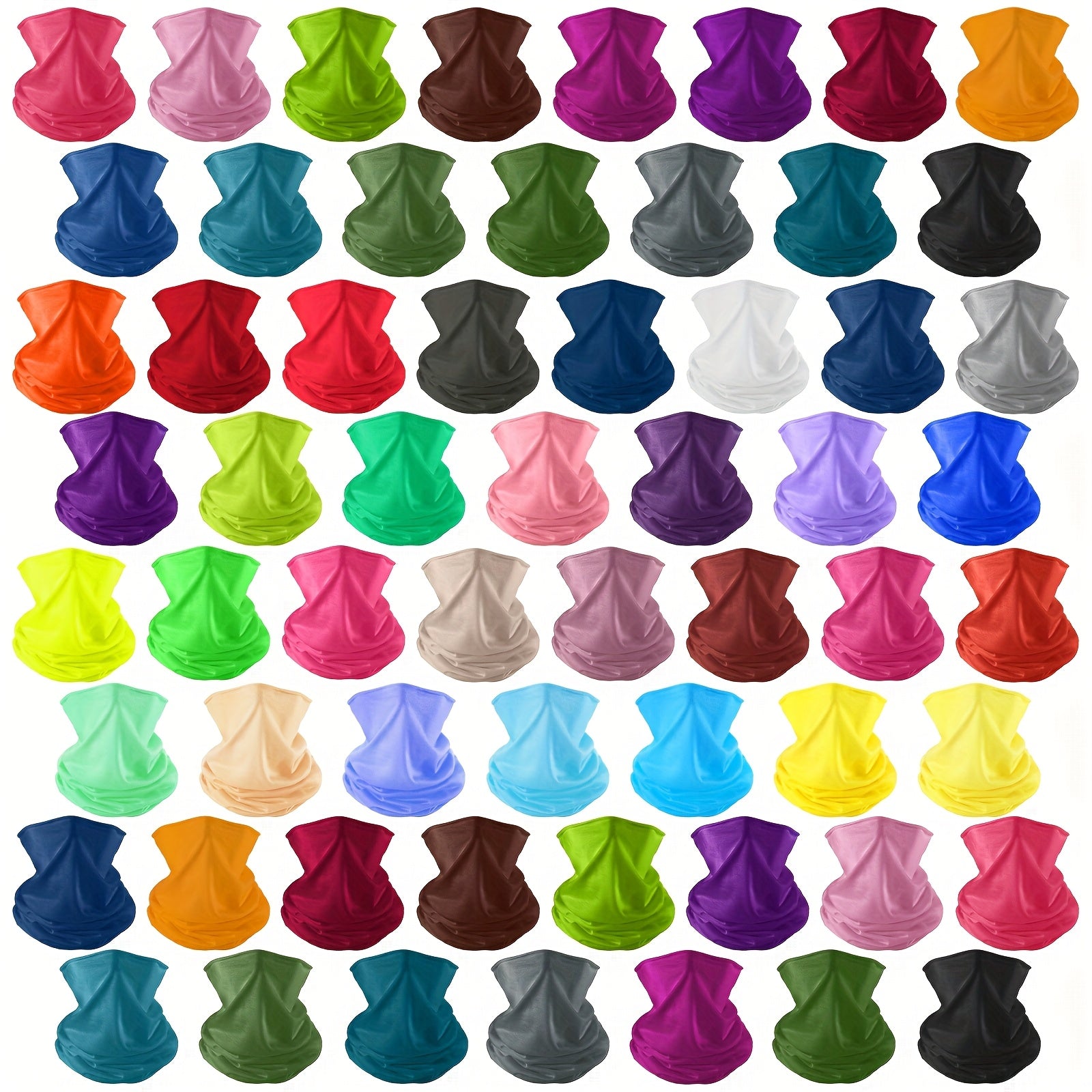 Neck Gaiter - Bulk 60 Pack Men Women Balaclava Face Mask Seamless Headwear Bandana Scarf - product detail view 8