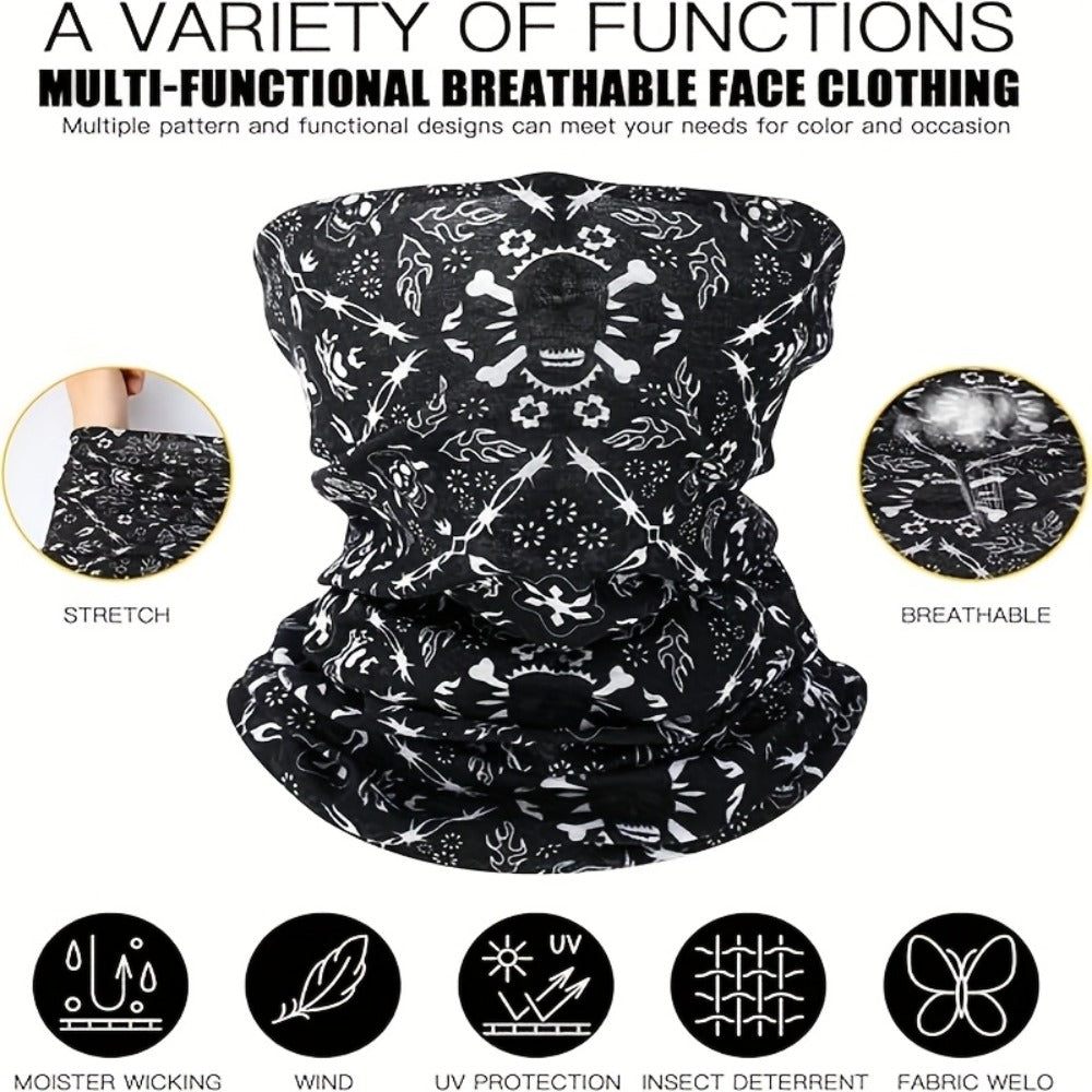 Neck Gaiters & Bandanas - Camo Gaiter 8 Pack Summer Cooling Breathable Balaclava Sun Hood Face Mask - product detail view 2