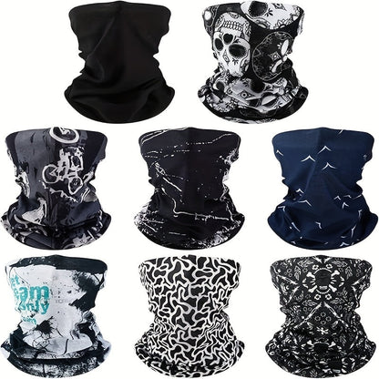 Neck Gaiters & Bandanas - Camo Gaiter 8 Pack Summer Cooling Breathable Balaclava Sun Hood Face Mask - product detail view 7