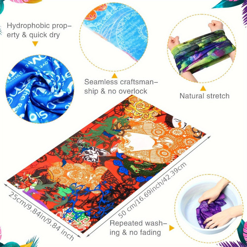 Neck Gaiters & Bandanas - Gaiter 30 Pack Elastic Sweat-Absorbing Headband Scarf Bandana Wrap for - product detail view 2