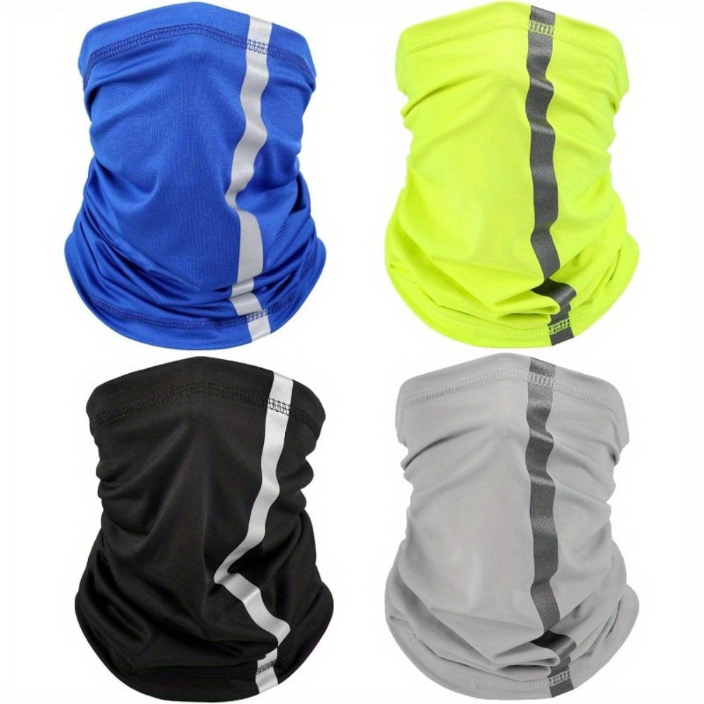 Neck Gaiters & Bandanas - Neon Safety Bandana 4 Pack High Visibility Reflective Gaiter Windproof - main product view