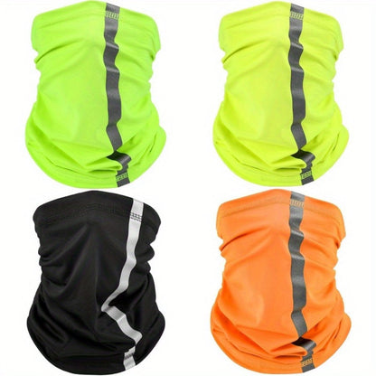 Neck Gaiters & Bandanas - Neon Safety Bandana 4 Pack High Visibility Reflective Gaiter Windproof - product detail view 8