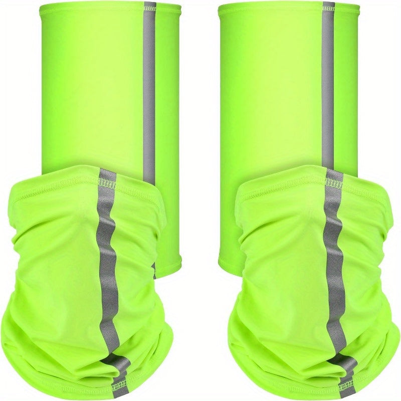 Neck Gaiters & Bandanas - Neon Safety Bandana 4 Pack High Visibility Reflective Gaiter Windproof - product detail view 11