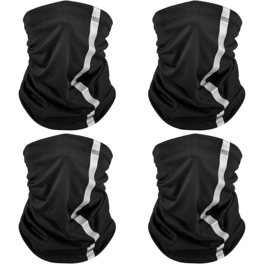 Neck Gaiters & Bandanas - Reflective Gaiter 4 Pack Neon High Visibility Safety Bandana Windproof - product detail view 3