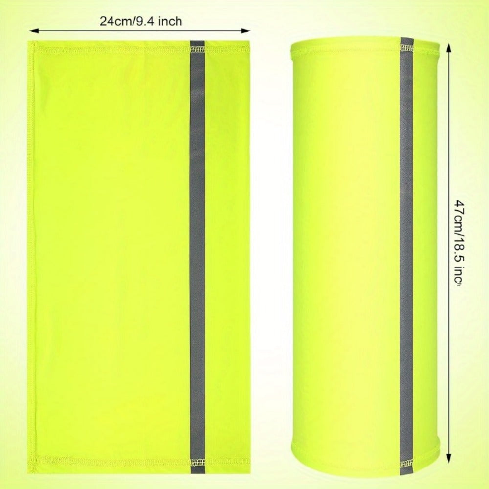 Neck Gaiters & Bandanas - Reflective Gaiter 4 Pack Neon High Visibility Safety Bandana Windproof - product detail view 4