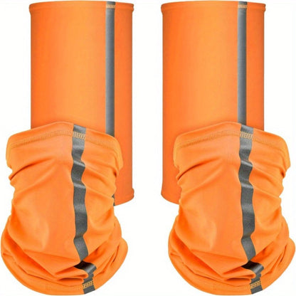 Neck Gaiters & Bandanas - Reflective Gaiter 4 Pack Neon High Visibility Safety Bandana Windproof - product detail view 5