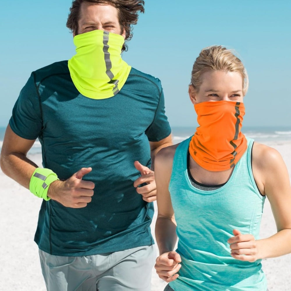 Neck Gaiters & Bandanas - Reflective Gaiter 4 Pack Neon High Visibility Safety Bandana Windproof - product detail view 9