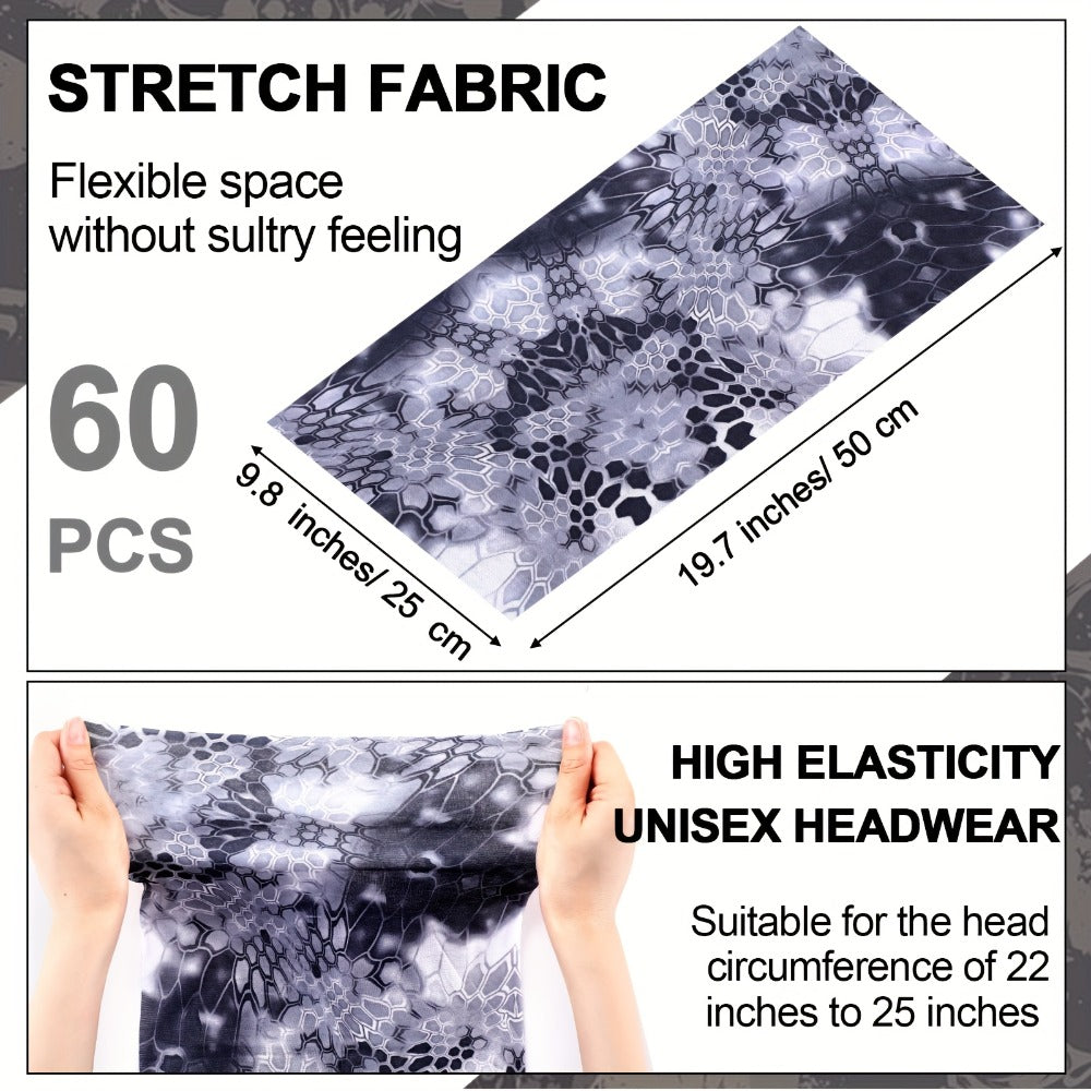 Neck Gaiters - Gaiter Bulk 60 Pack for Men & Women Seamless Balaclava Face Mask - product detail view 2