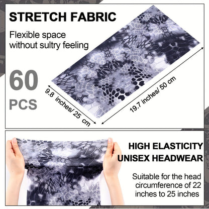Neck Gaiters - Gaiter Bulk 60 Pack for Men & Women Seamless Balaclava Face Mask - product detail view 2