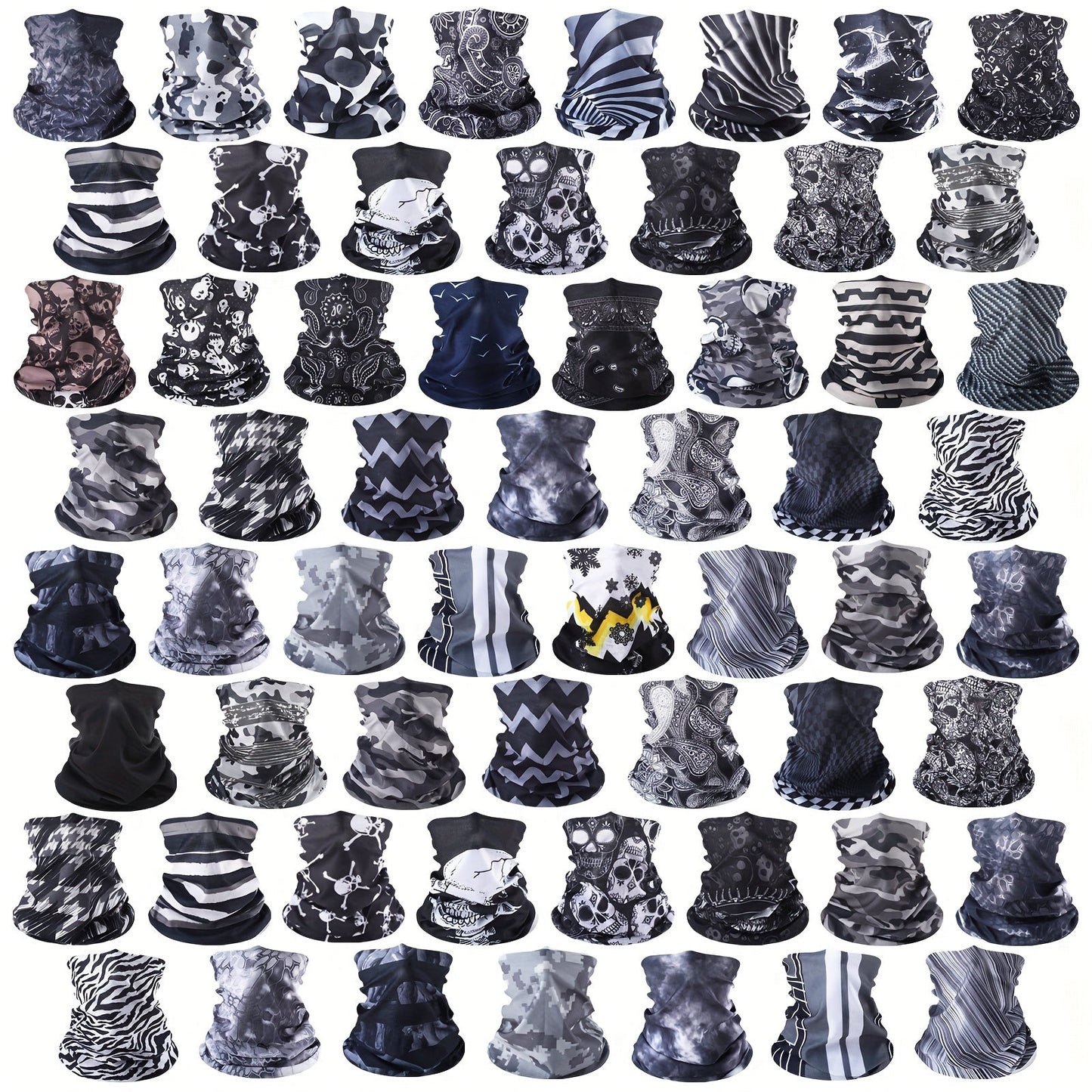Neck Gaiters - Gaiter Bulk 60 Pack for Men & Women Seamless Balaclava Face Mask - product detail view 9