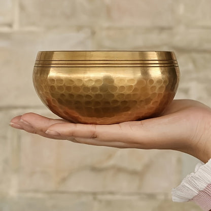 Nepalese Singing Bowl Set with Copper Bowls and Mahogany Strikers detail image - detail view 16
