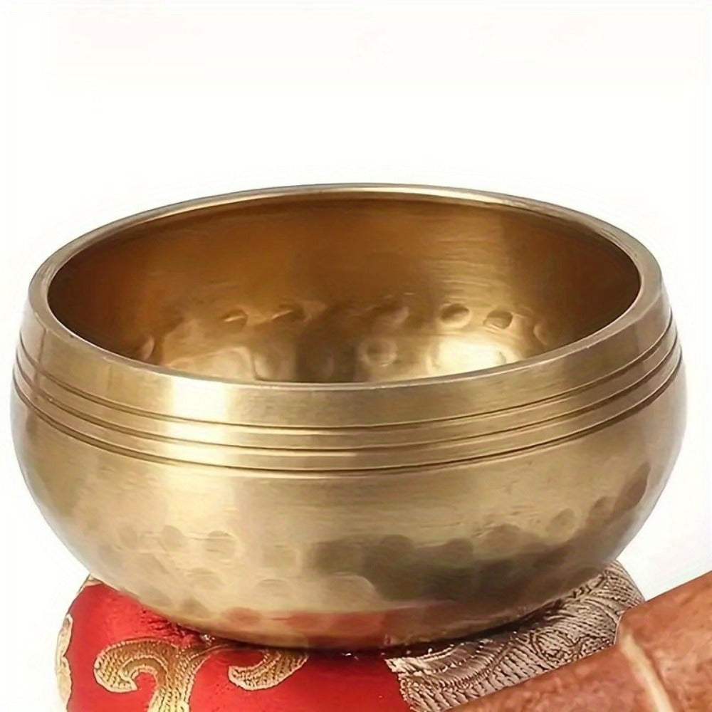 Nepalese Singing Bowl Set with Copper Bowls and Mahogany Strikers detail image - detail view 4