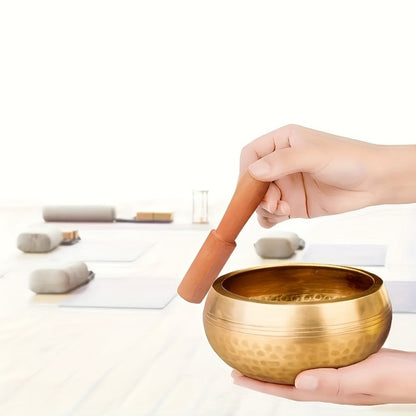 Nepalese Singing Bowl Set with Copper Bowls and Mahogany Strikers detail image - detail view 5