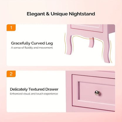 Nightstand, Bedside Table for Practical Everyday Home Use in Bedroom detail image - detail view 6
