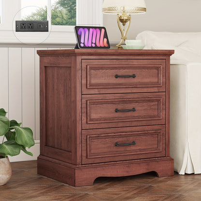 Nightstand shown in the 1-Cherry Brown option