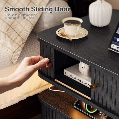 Nightstand with Charging Station for Practical Everyday Home Use in Bedroom detail image - detail view 11