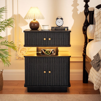 Nightstand with Charging Station for Practical Everyday Home Use in Bedroom detail image - detail view 14