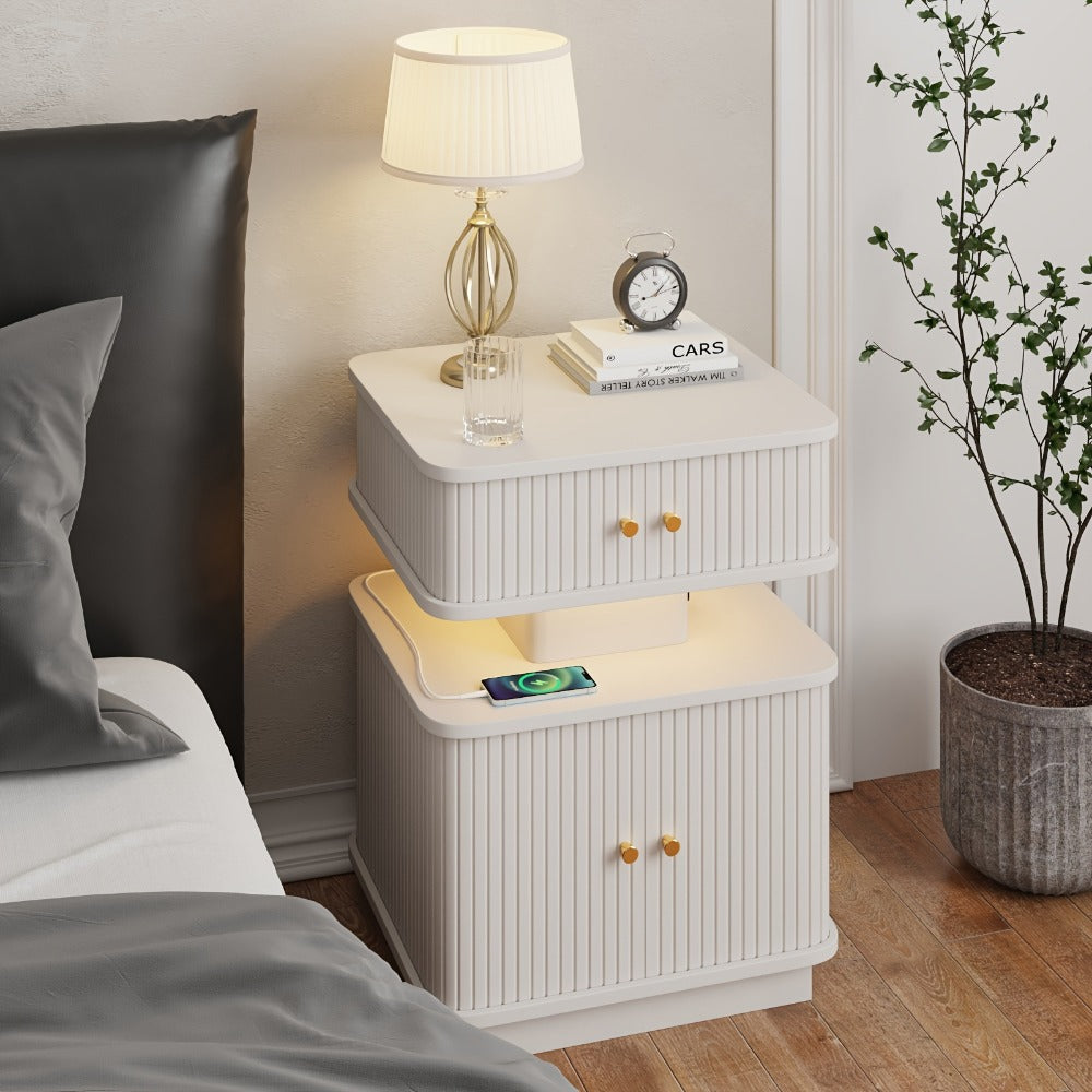 Nightstand with Charging Station for Practical Everyday Home Use in Bedroom detail image - detail view 5
