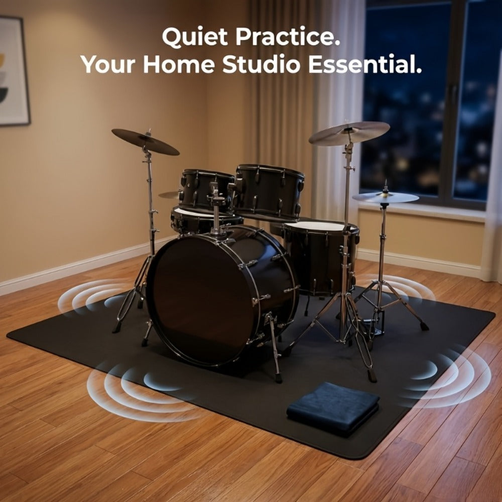 Non-Slip Drum Mat, 47 x 63-Inch Floor Pad for Acoustic and Electronic Kits detail image - detail view 4