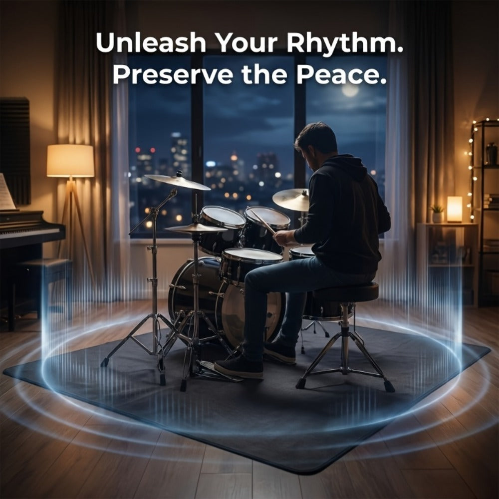 Non-Slip Drum Mat, 47 x 63-Inch Floor Pad for Acoustic and Electronic Kits detail image - detail view 6