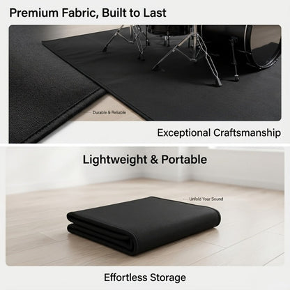 Non-Slip Drum Mat, 47 x 63-Inch Floor Pad for Acoustic and Electronic Kits detail image - detail view 8