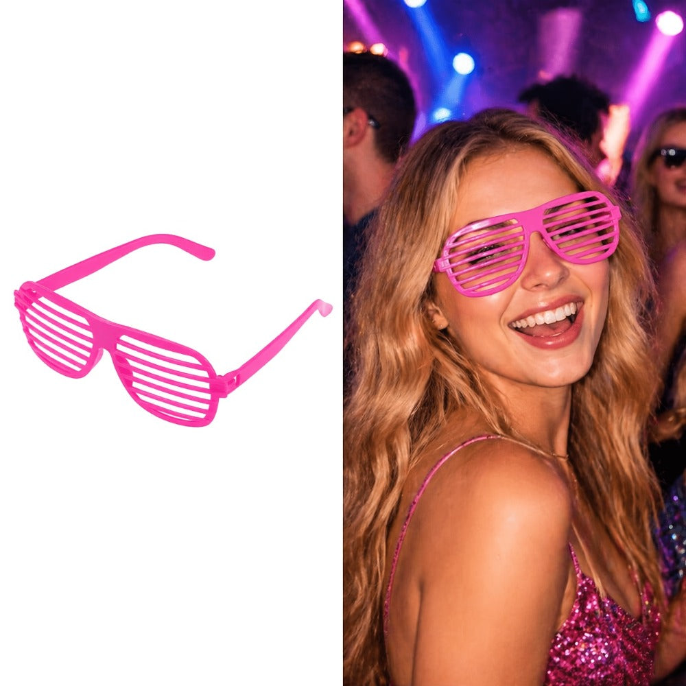 Novelty Party Eyewear - Shutter Shade Glasses Lensless Bulk Set 12 18 24 Pcs Retro for Costume - product detail view 4
