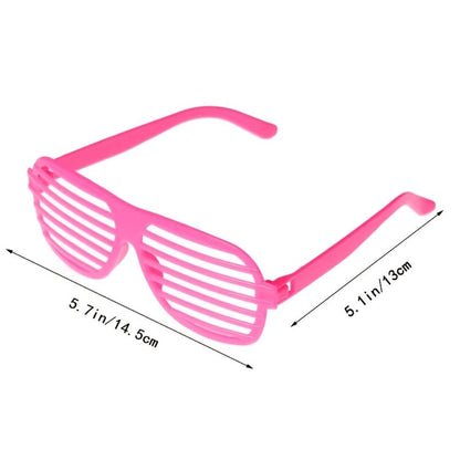 Novelty Party Eyewear - Shutter Shade Glasses Lensless Bulk Set 12 18 24 Pcs Retro for Costume - product detail view 6