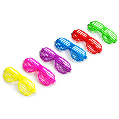 Novelty Party Eyewear - Shutter Shade Glasses Lensless Bulk Set 12 18 24 Pcs Retro for Costume - product detail view 8