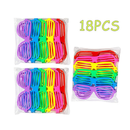Novelty Party Eyewear - Shutter Shade Glasses Lensless Bulk Set 12 18 24 Pcs Retro for Costume - product detail view 9