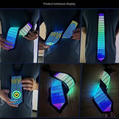 Novelty Ties - Light Up Tie Voice Activated LED EL Wire Necktie - Glowing Sound Reactive - product detail view 4