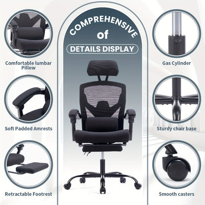 Office Chair with High Back for Comfortable Everyday Seating detail image