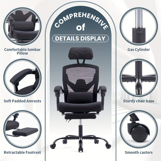 Office Chair with High Back for Comfortable Everyday Seating detail image