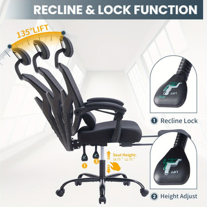 Office Chair with High Back for Comfortable Everyday Seating detail image - detail view 6
