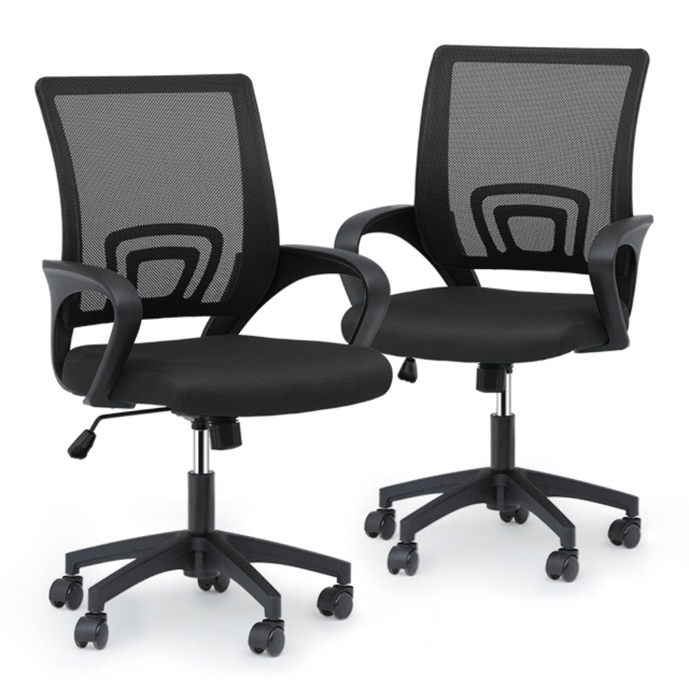 Office Chair shown in the Black, 2pcs option