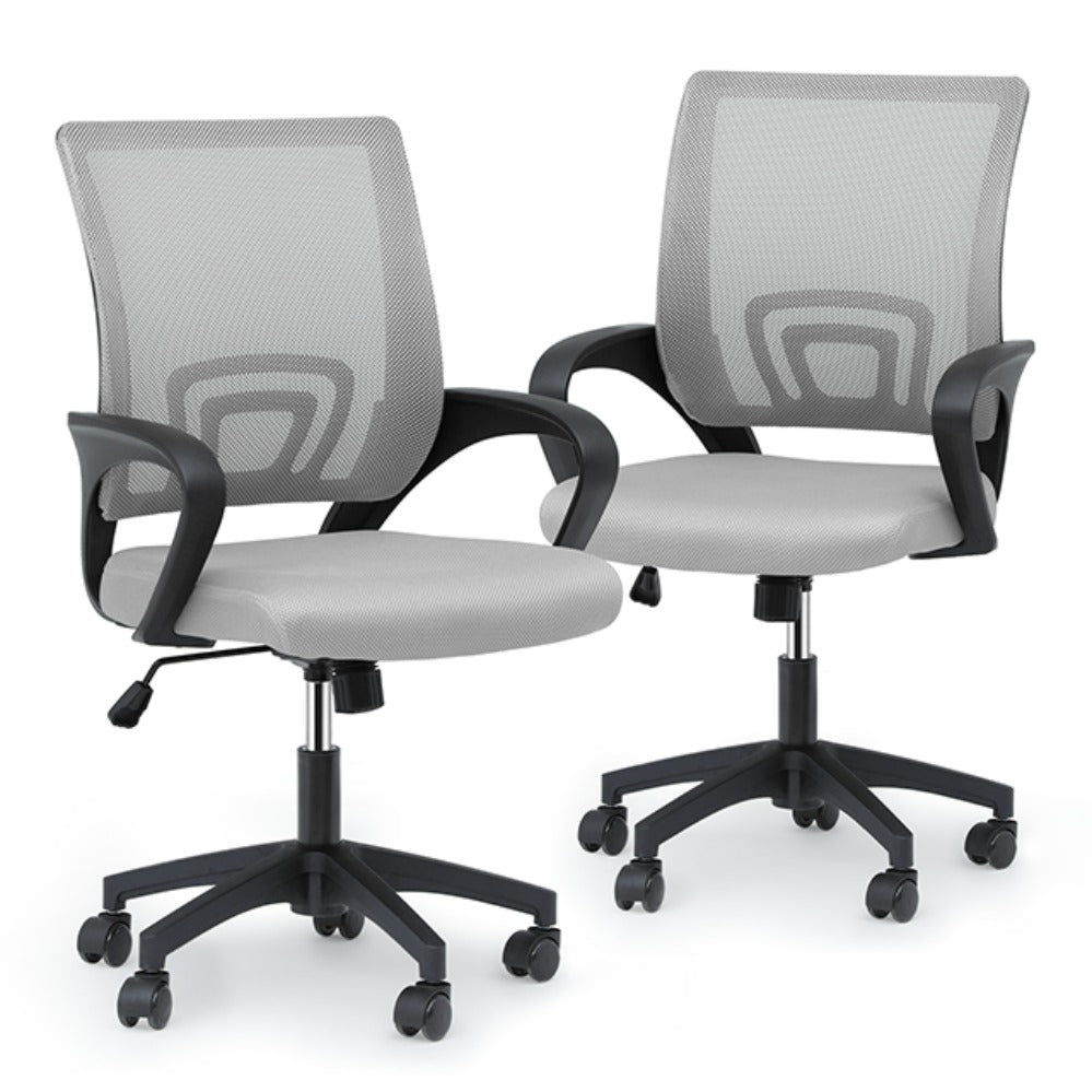 Office Chair shown in the Light Gray, 2pcs option
