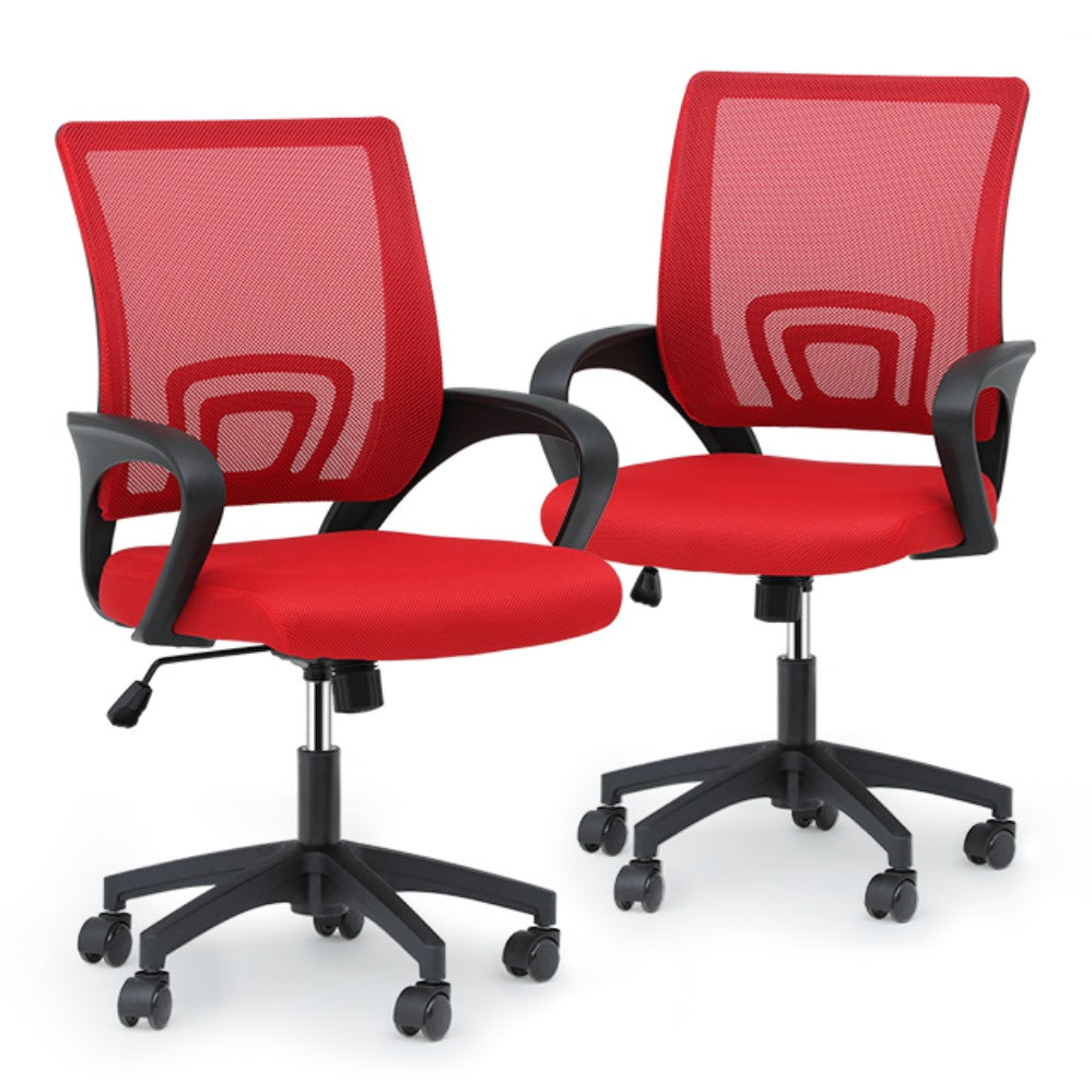 Office Chair shown in the Red, 2pcs option