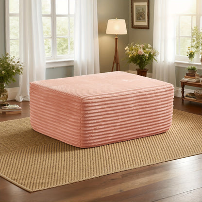 Ottoman shown in the pink option