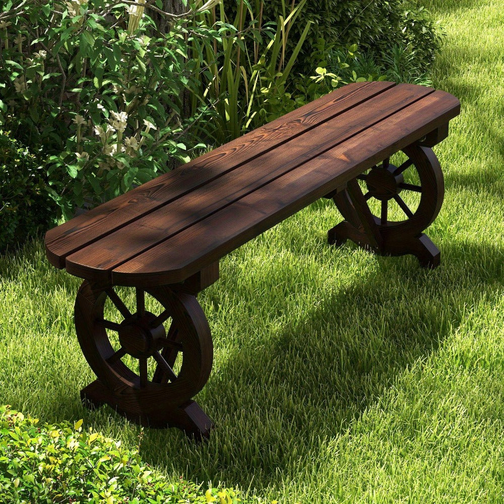 Outdoor Bench with Slatted Seat for Comfortable Outdoor Seating detail image