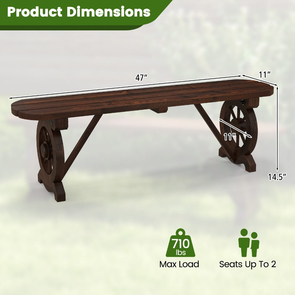 Outdoor Bench with Slatted Seat for Comfortable Outdoor Seating detail image - detail view 8