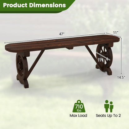 Outdoor Bench with Slatted Seat for Comfortable Outdoor Seating detail image - detail view 8
