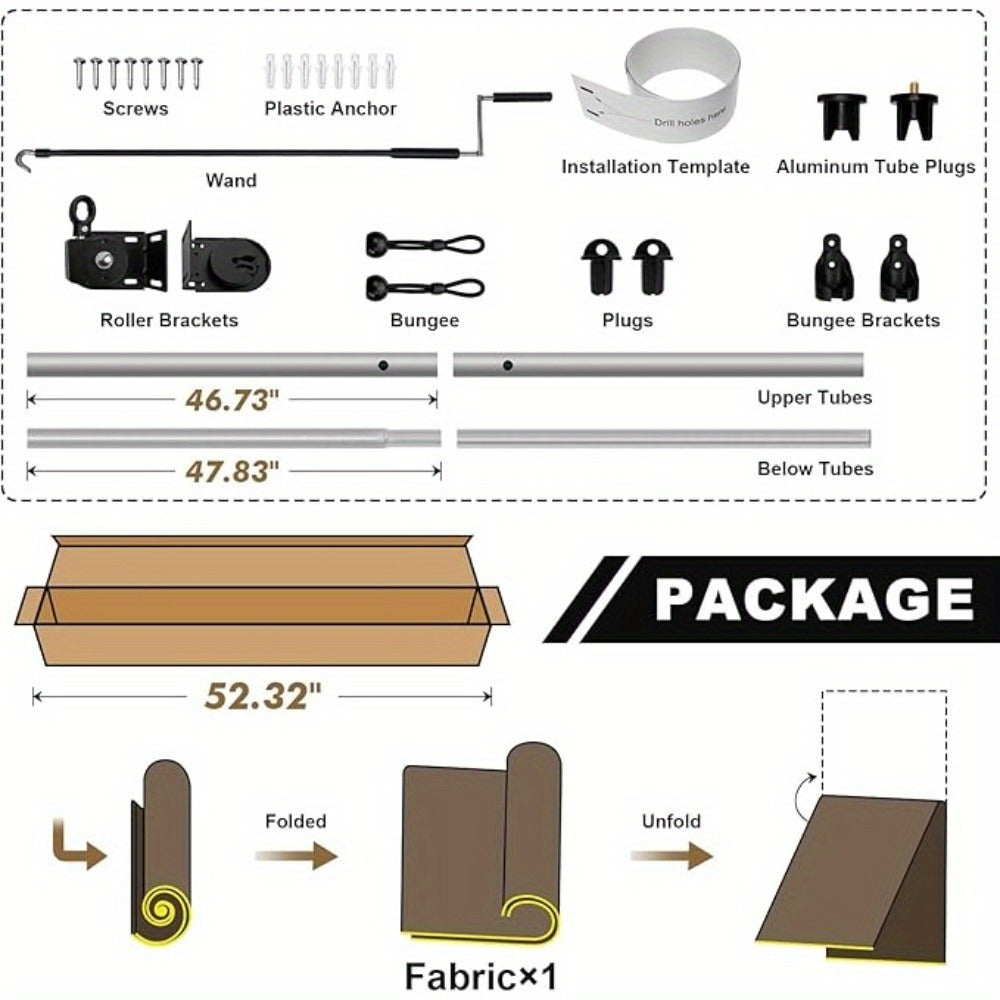 Outdoor Patio Roller Shade with Multiple Color Options for Outdoor Shade and Protection detail image - detail view 4