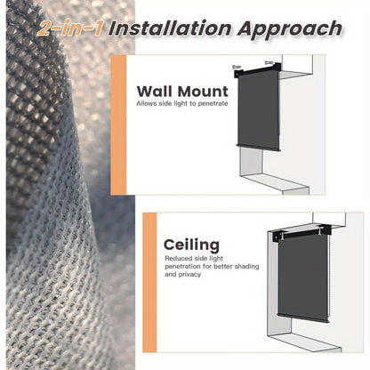 Outdoor Patio Roller Shade with Multiple Color Options for Outdoor Shade and Protection detail image - detail view 6