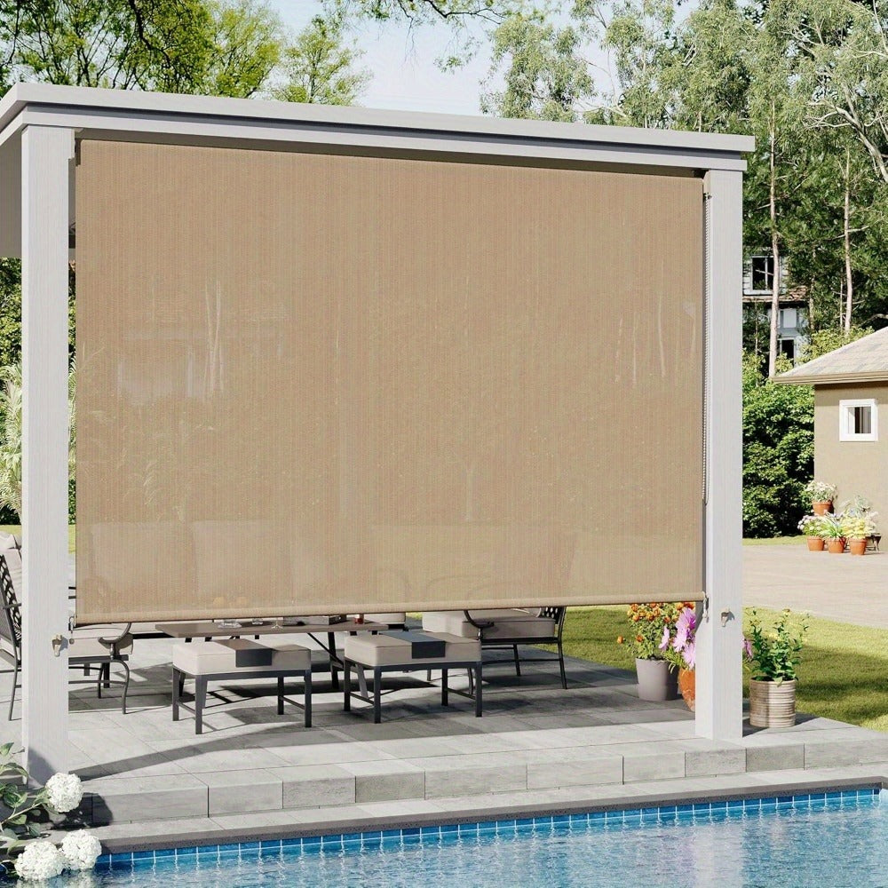 Outdoor Patio Roller Shade with Multiple Color Options for Outdoor Shade and Protection detail image - detail view 9