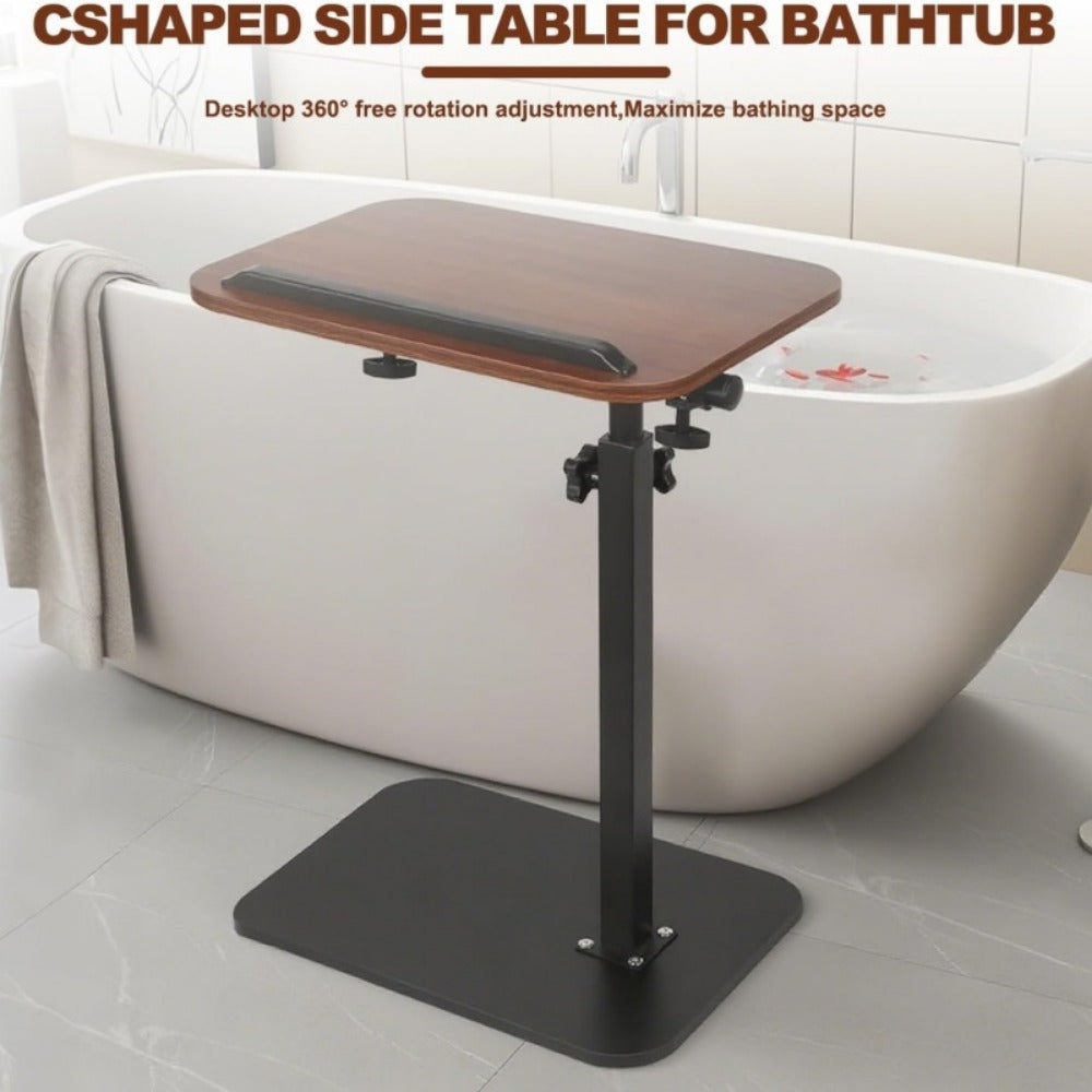Outdoor Side Table with 360° Swivel for Outdoor Serving and Relaxation in Patio detail image - detail view 10