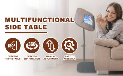 Outdoor Side Table with 360° Swivel for Outdoor Serving and Relaxation in Patio detail image - detail view 14